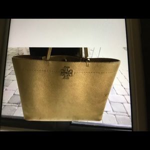 Tory Burch McGraw Gold Large Tote